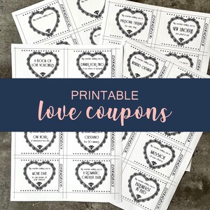 Printable Love Vouchers Coupons Book Digital PDF Print Cute Gift ...