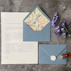 Lettera d'amore / Spruzzi floreali / Regalo personalizzato / Sigillato con ceralacca / Per fidanzato o fidanzata / Anniversario / Voti nuziali