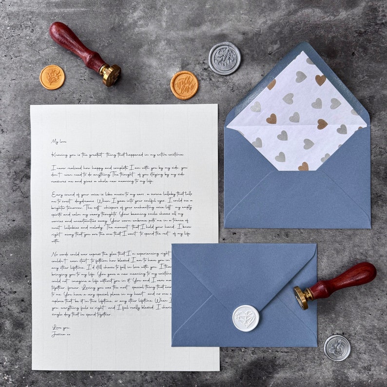 Lettre d'amour Coeurs Cadeau personnalisé Cadeau de Saint-Valentin Pour petit ami ou petite amie Anniversaire Voeux de mariage image 4