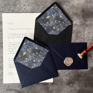Liebesbrief | Sterne | Personalisiertes Geschenk | Mit Wachs versiegelt | Für Freund oder Freundin | Jahrestag | Eheversprechen