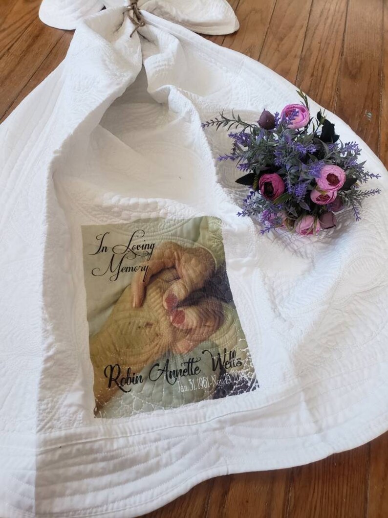In memory quilt. Keepsake quilt. Funeral keepsakes. Loved one Etsy