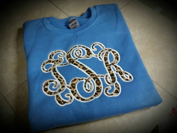 leopard monogram sweatshirt