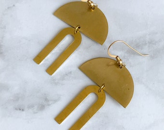 Gold Geometric Mobile Earrings