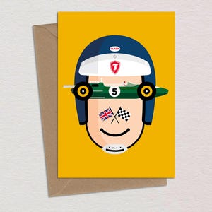 Jim Clarke Geburtstagskarte Grußkarte Lotus Formel 1 Grandprix Weltmeister