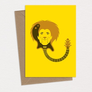 Lion May (AKA) Brian May Queen Birthday Card Greeting Card Caricature Pop Art Music Memorabilia