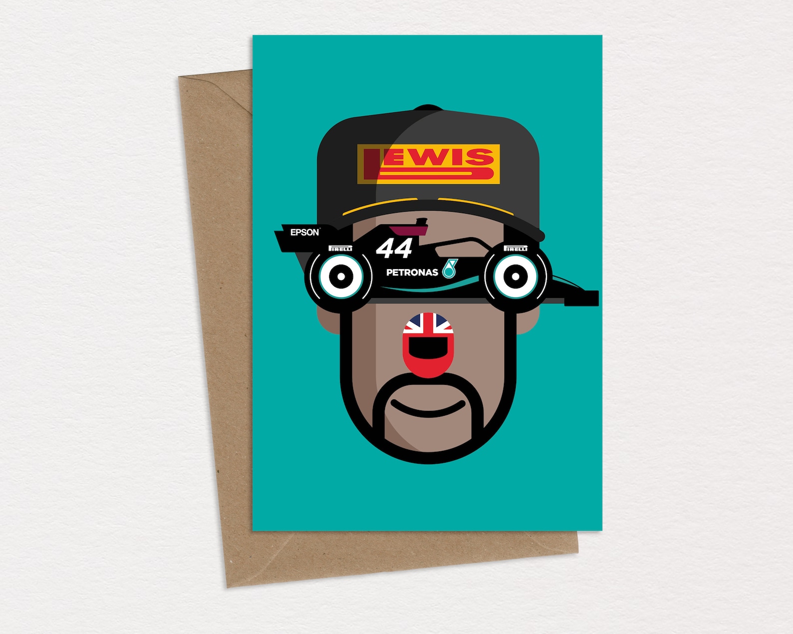 Lewis Hamilton Greeting Card Formula 1 Birthday Card Grand | Etsy
