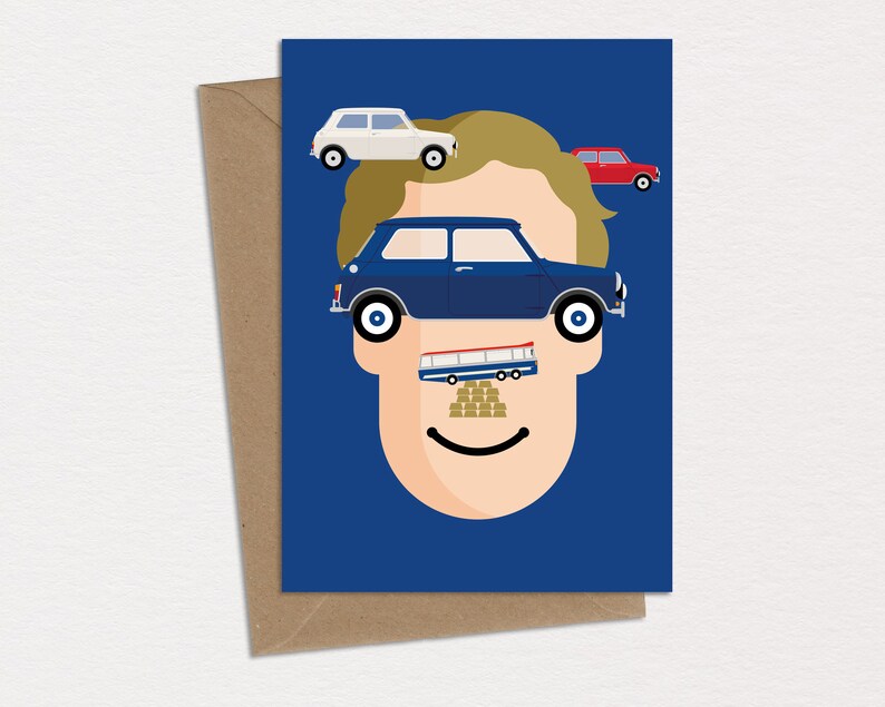 Michael Caine Italian Job Birthday Card Greeting Card Caricature Pop