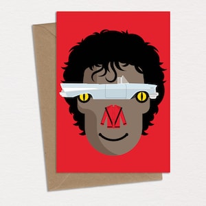 Michael Jackson Thriller Carte d'anniversaire Carte de voeux Caricature Pop Art Musique Souvenirs