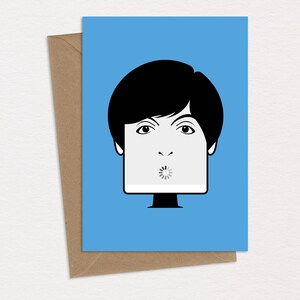 Apple Macca (também conhecido como) Paul McCartney Cartão de aniversário dos Beatles Cartão comemorativo Caricatura Pop Art Música Memorabilia