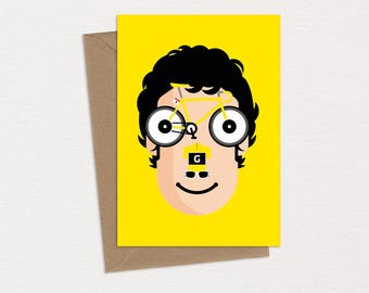 Geriant Thomas Birthday Card Greeting Card Caricature Pop Art Cycling Memorabilia Tour De France