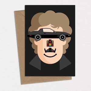 Knight Rider Birthday Card Greeting Card Caricature Pop Art Movie & TV Memorabilia