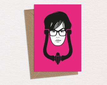 Jarvis Knocker (AKA) Jarvis Cocker Pulp Birthday Card Greeting Card Caricature Pop Art Music Memorabilia