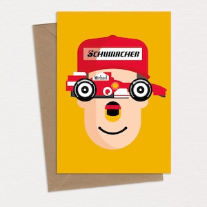 Michael Schumacher Geburtstagskarte Grußkarte Ferrari Formel 1 Grandprix Weltmeister