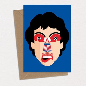 Rocky Balboa Grußkarte Karikatur Pop Art Boxen Memorabilie Boxer