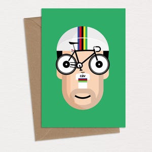 Mark Cavendish Biglietto di auguri di compleanno Biglietto di auguri Caricatura Pop Art Cimeli del ciclismo Tour de France