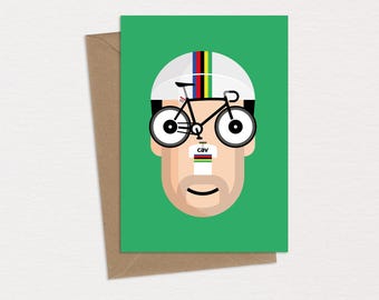 Mark Cavendish Birthday Card Greeting Card Caricature Pop Art Cycling Memorabilia Tour De France