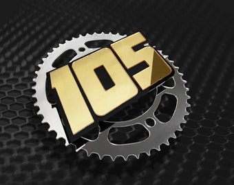 Custom Mirrored Acrylic Sprocket Wall Decor: Racing Number, Motorsports Art