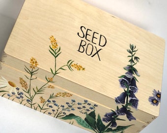 Hand painted gardening Seed box made to order