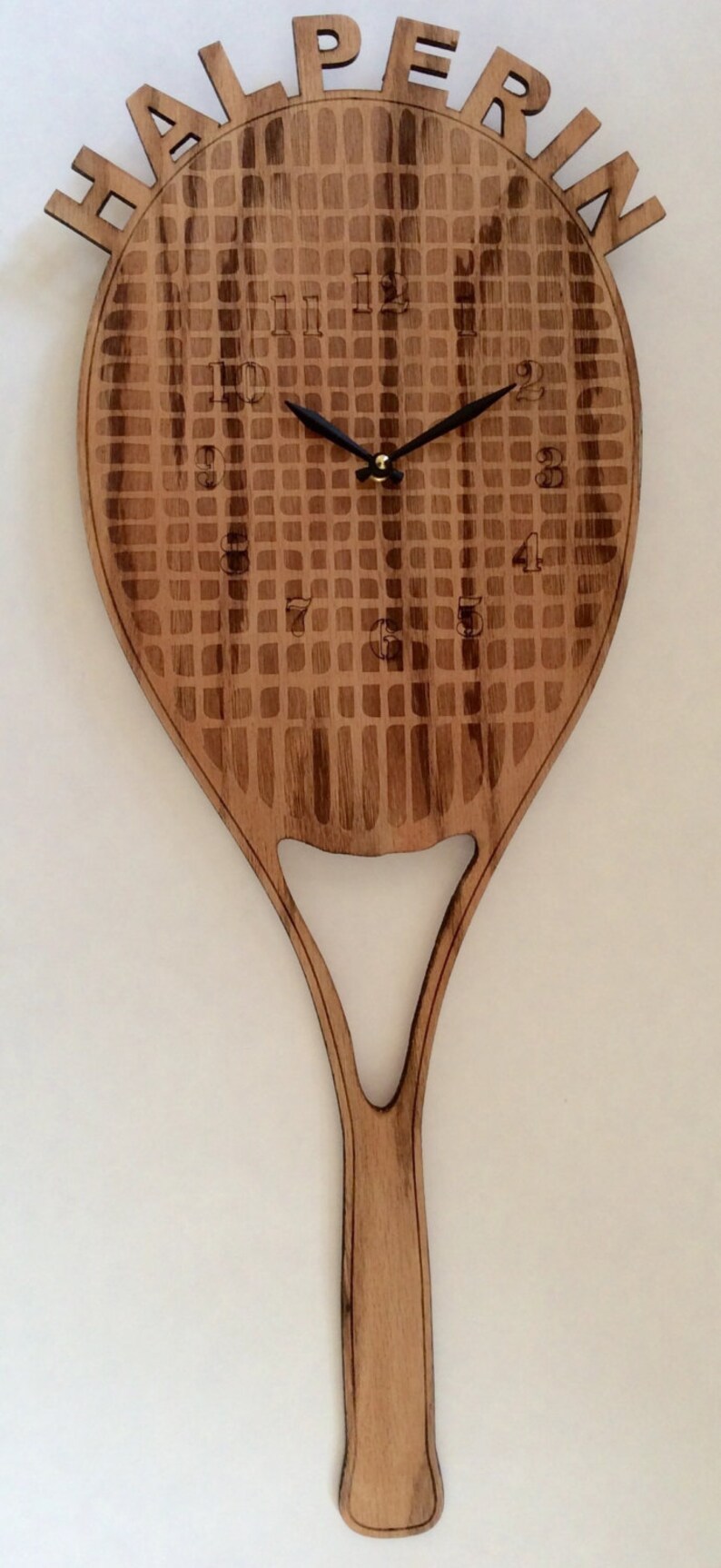Tennis Racket Wall Clock Kids Room Décor Sports Themed Gift Etsy