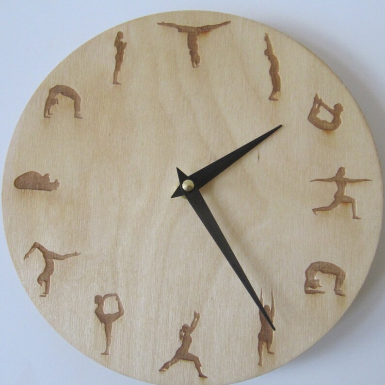 Yoga Zen Wall Clock Large Studio Décor Meditation Room Gift Etsy