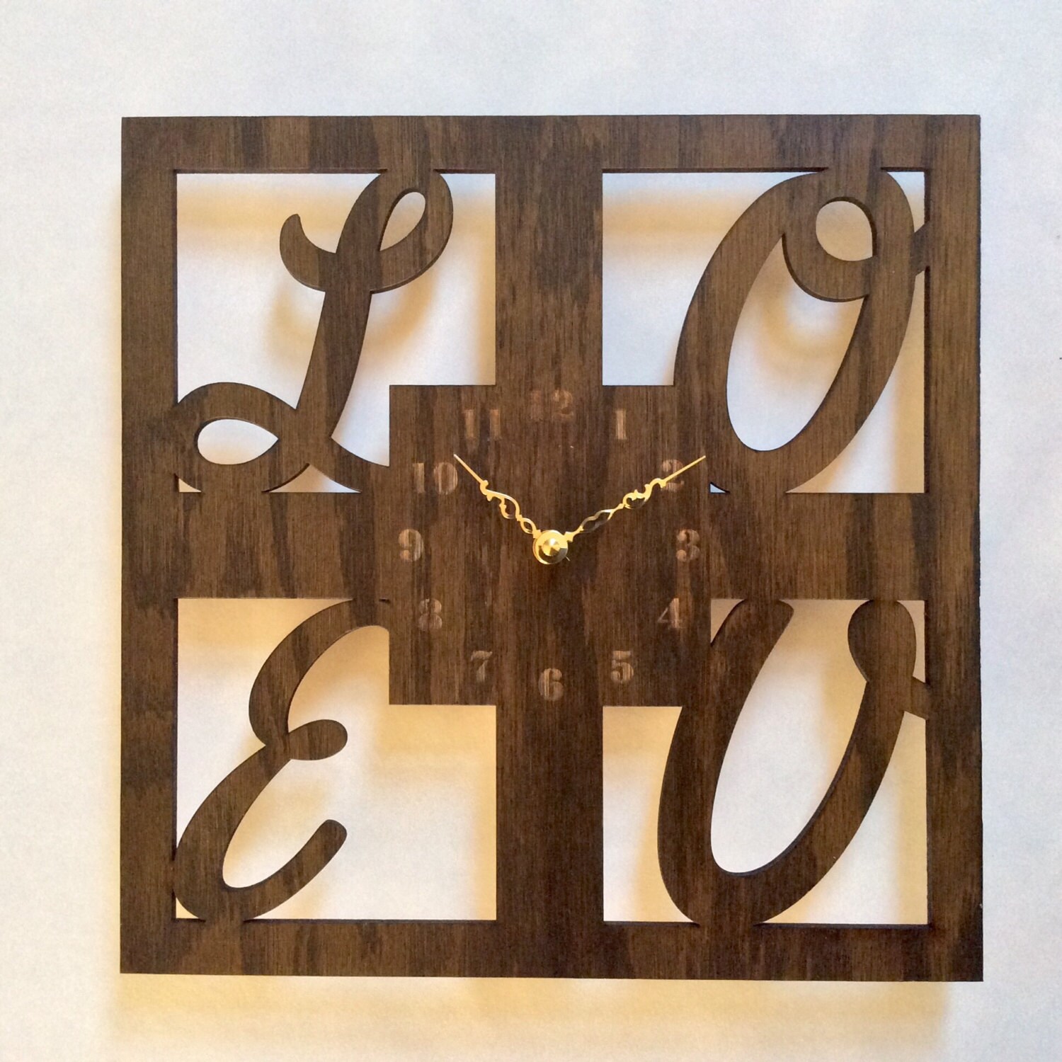 Personalized love wall clock. Love wall clock clock large Etsy