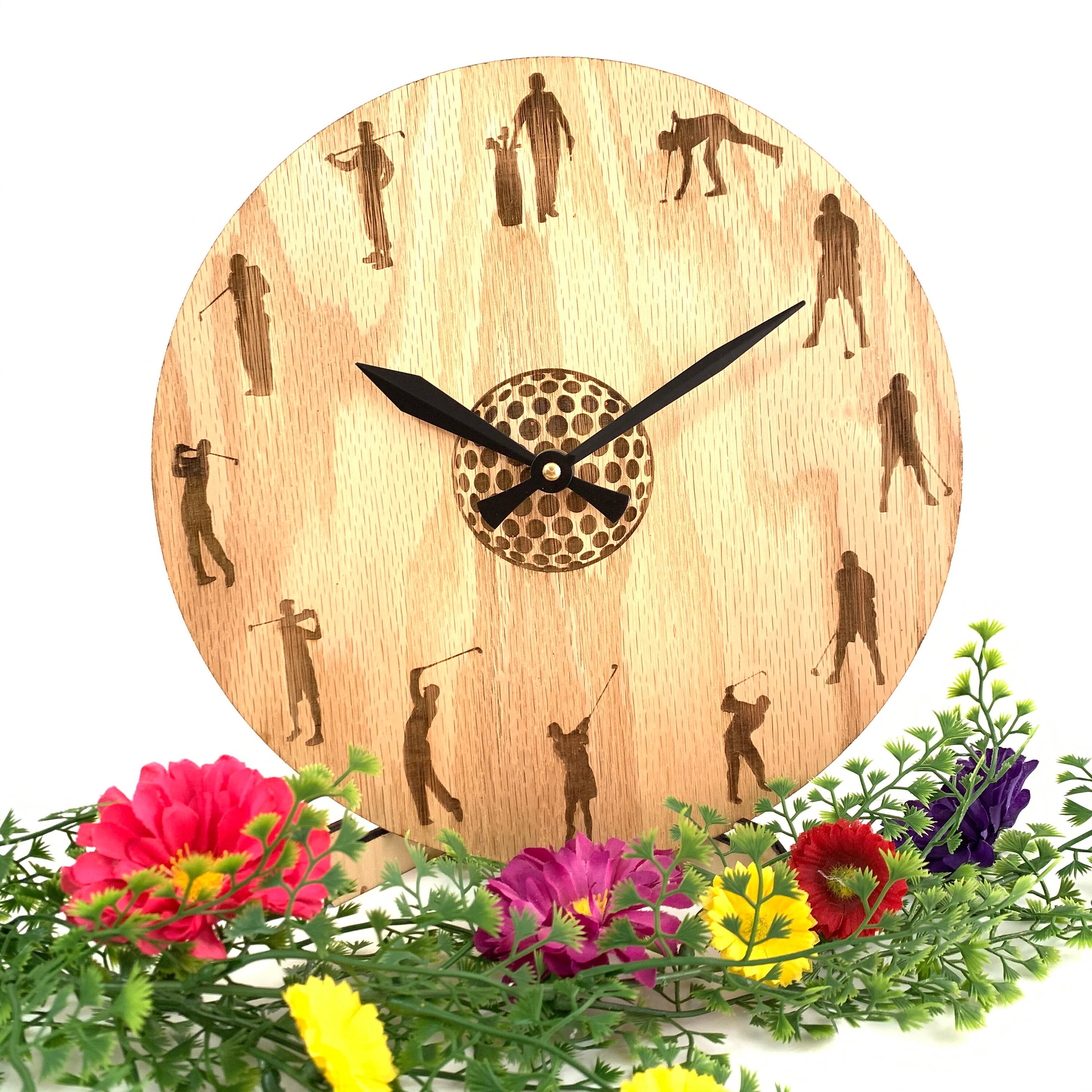 Golf golf clock golf wall clock wood wall clock wall Etsy