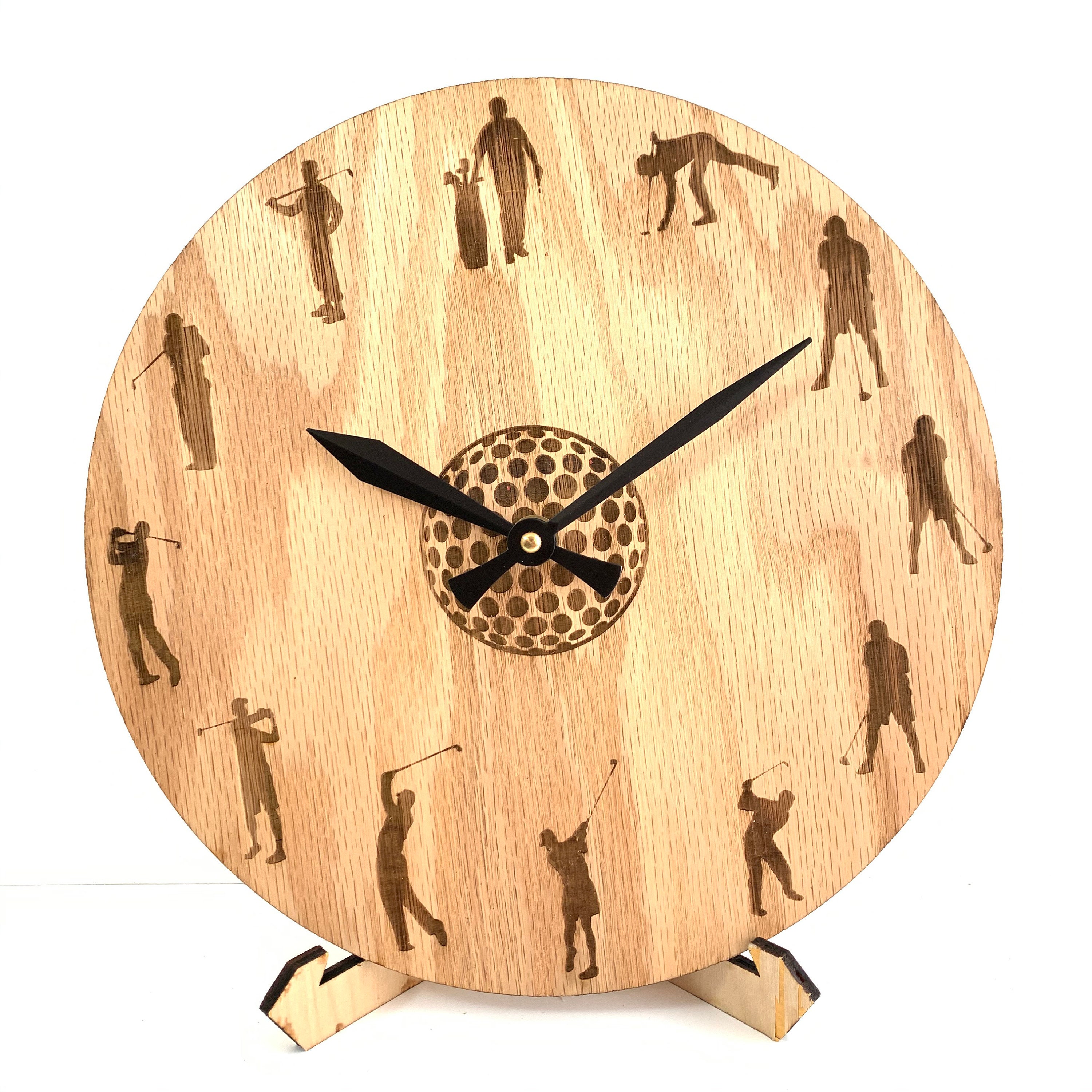 Golf golf clock golf wall clock wood wall clock wall Etsy