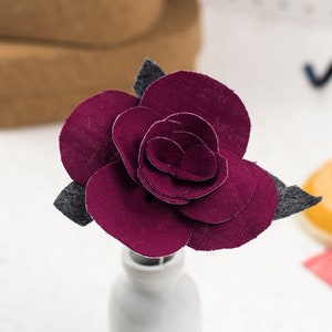 4th Wedding Anniversary Linen Rose - Magenta