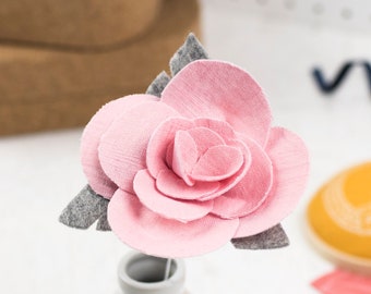 4th Anniversary Gift Pink Linen Rose