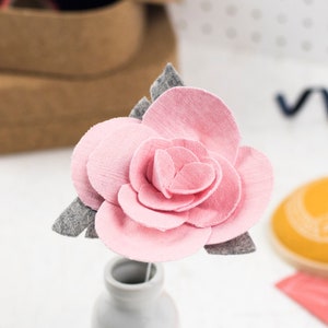 4th Anniversary Gift Pink Linen Rose