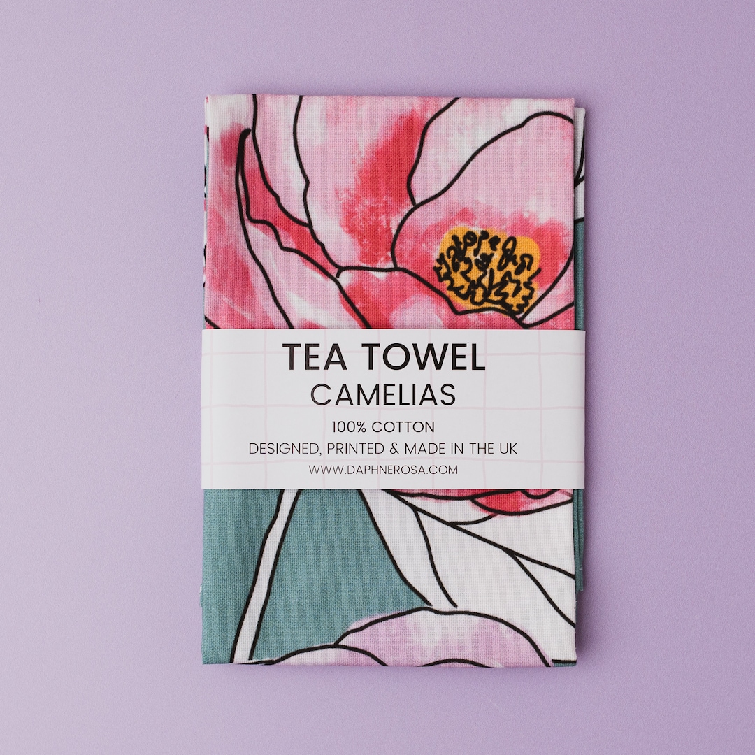 Charvet Tea Towel in Camellia