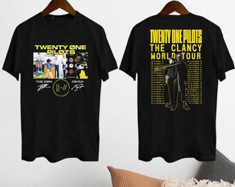 Twenty One Pilots Clancy World Tour 2024 TShirt, Twenty One Pilots Signatures Shirt, Twenty One Pilots Fan Shirt, Twenty One Pilots Merch