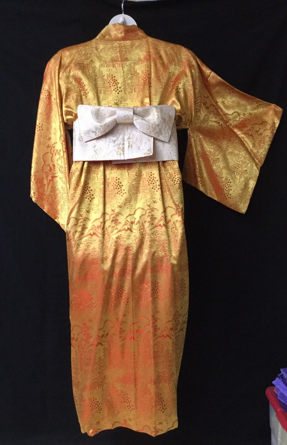 Vintage rayon/silk kimono + Obi