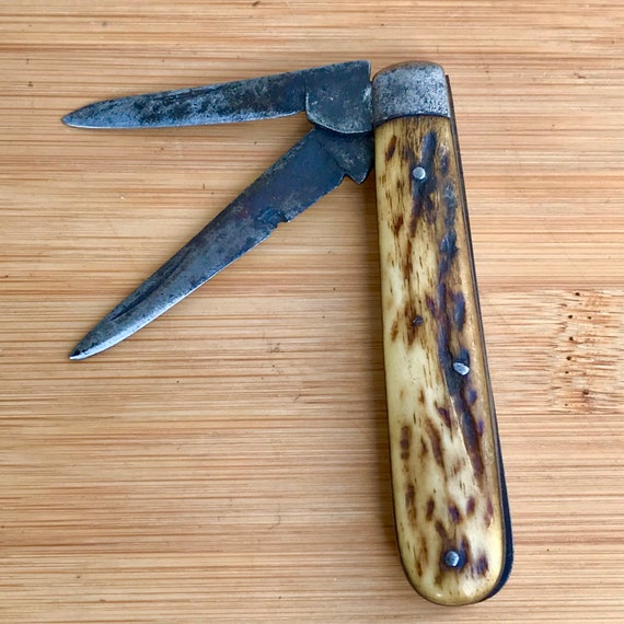 Antique R.F. Mosley Sheffield Pocket Knife – Stag Horn Handle