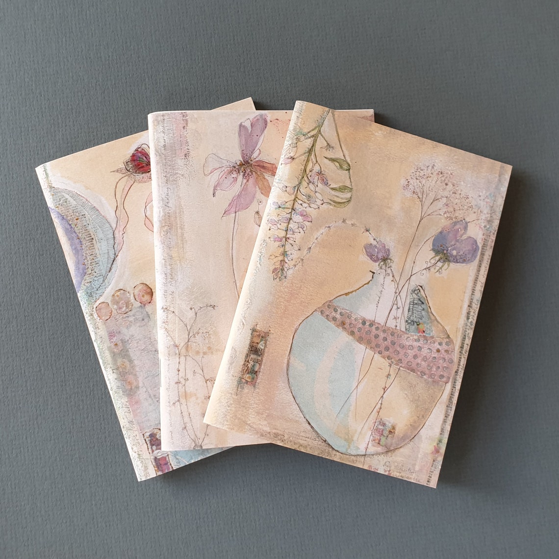 A6 Unlined Notebooks Pack of 3 Original Designs by Emma Etsy