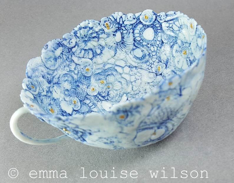Porcelain Patchwork Cup and Saucer #08