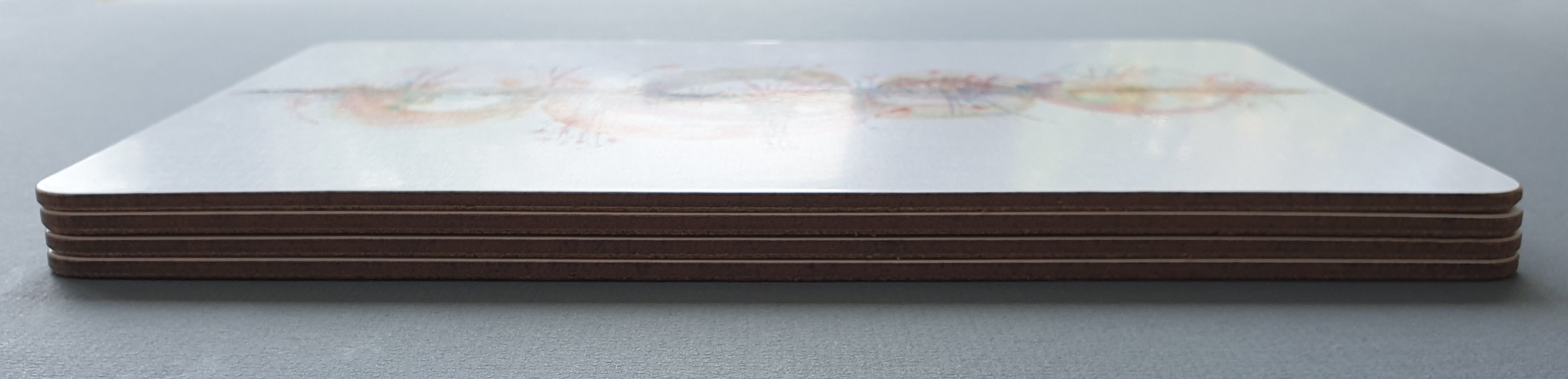 Set of 4 Melamine Placemats With Cork Backing Placemat Melamine