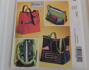 Mccalls 4851 Totes in two sizes and tote insert Pattern destash