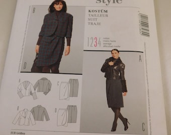 Burda Style Sewing Pattern 7280 Size 8 to 20 Misses suit skirt jacket Pattern uncut unused