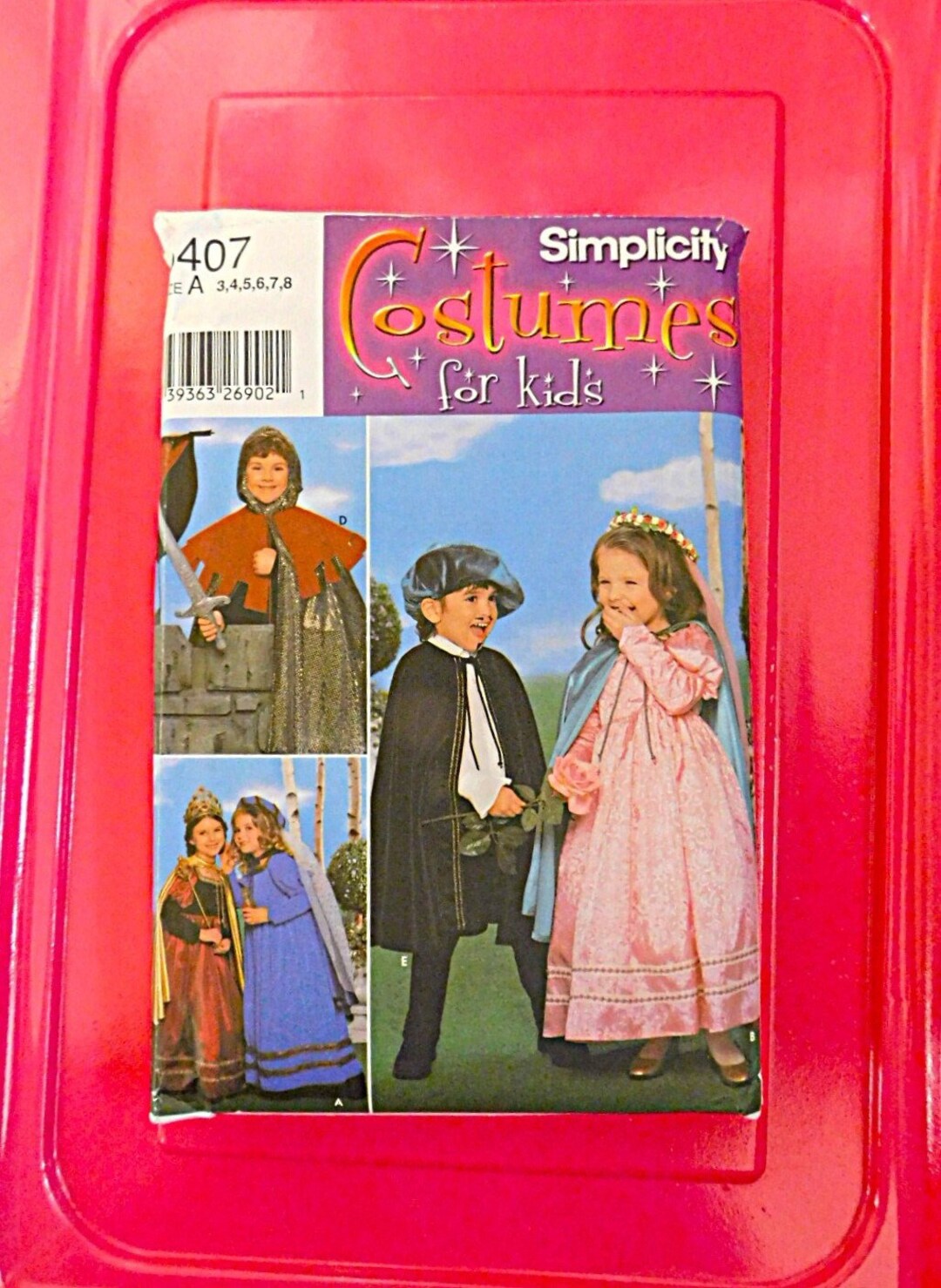 Child's Renaissance Costume Pattern: Princess, Knight, Cape, Veil (size ...