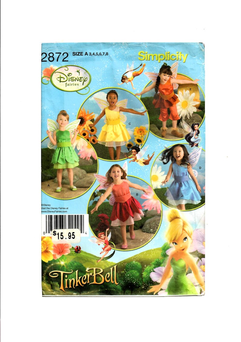 Simplicity 2872 Sewing Pattern: Girls' Fairy Dress & Wings (sizes 3-8 ...