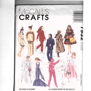 FASHION DOLL CLOTHES McCall's 7932 Sewing Pattern Size 11 1/2"