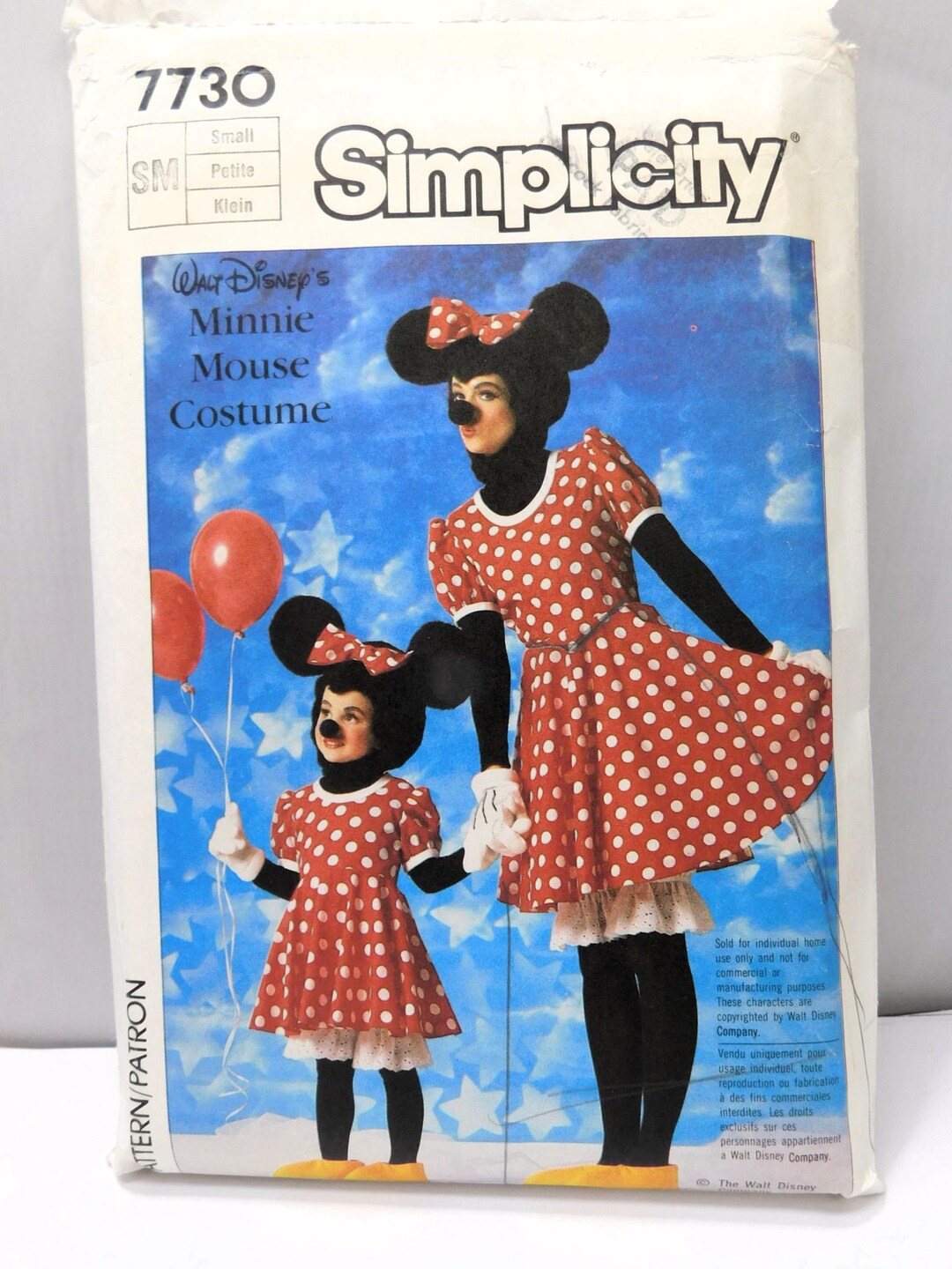 Simplicity 7730 Halloween Costume Pattern Misses Mouse Costume Size ...