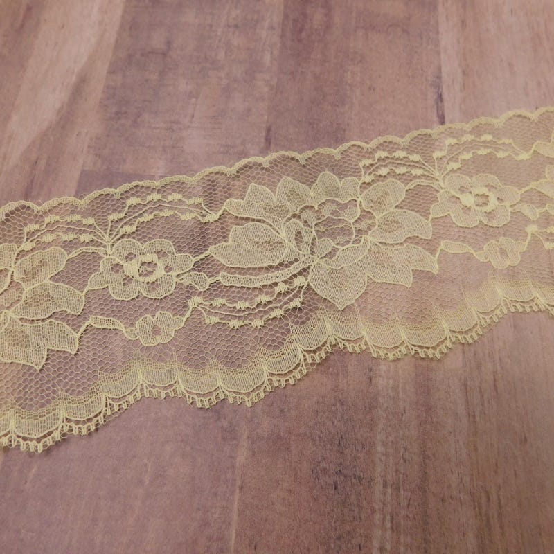 Lace Butter Yellow Fabric - Etsy