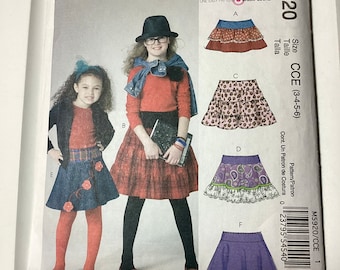 Mccalls 5920 CHILDRENS AND girls Skirts Size CCE 3 4 5 6 Pattern destash