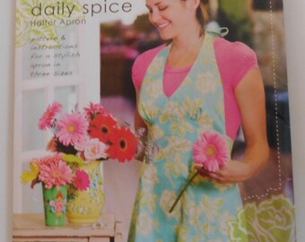 Apron Pattern sizes small med large Halter top fitted Uncut Unused destash