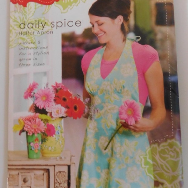 Apron Pattern sizes small med large Halter top fitted Uncut Unused destash