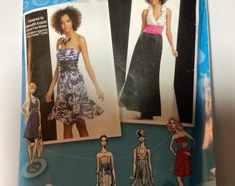 Simplicity 2212 misses dresses in two lengths with bodice variations Size D5 4  6 8 10 12 pattern destash