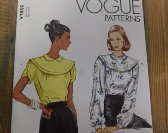 Vogue 1809 Misses Blouses Tops Size ZZ Lg Xlg XXlg UNCUT destqsh Great Pattern