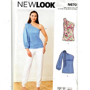 N6701 Sewing Pattern Misses tops sizes Size A 6-18 Plus UNCUT Destash pattern